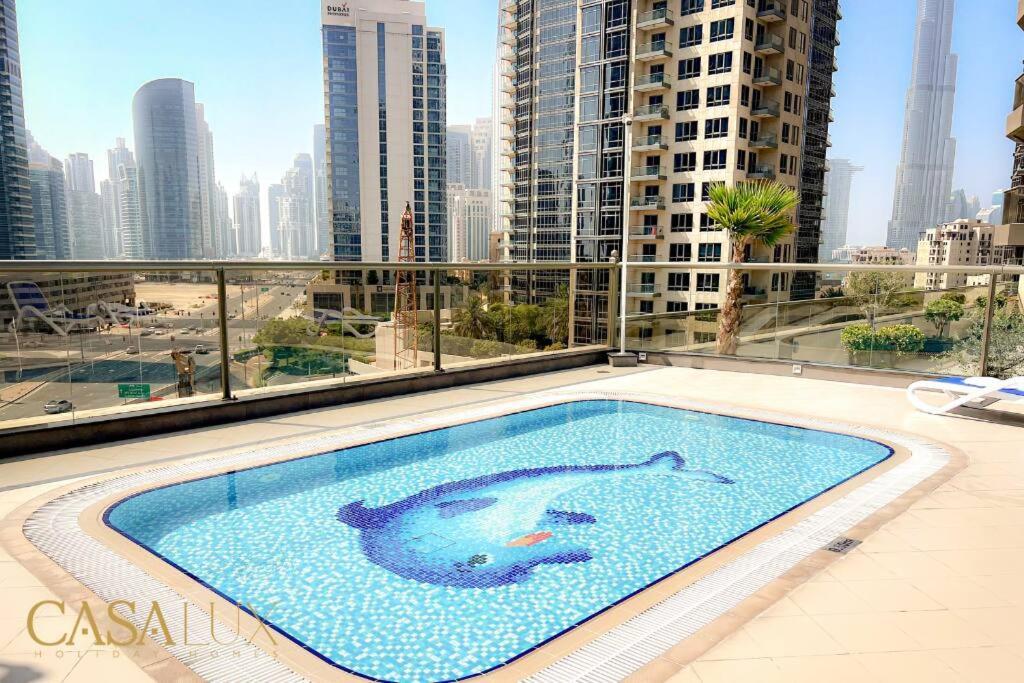 Lovely Big Studio W/ Burj Khalifa View In Downtown Dubai Eksteriør billede